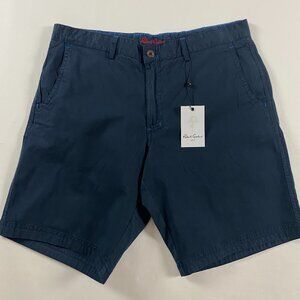 NWT Robert Graham Shorts Men's Size 34 Marana Navy Blue Classic Fit Stretch